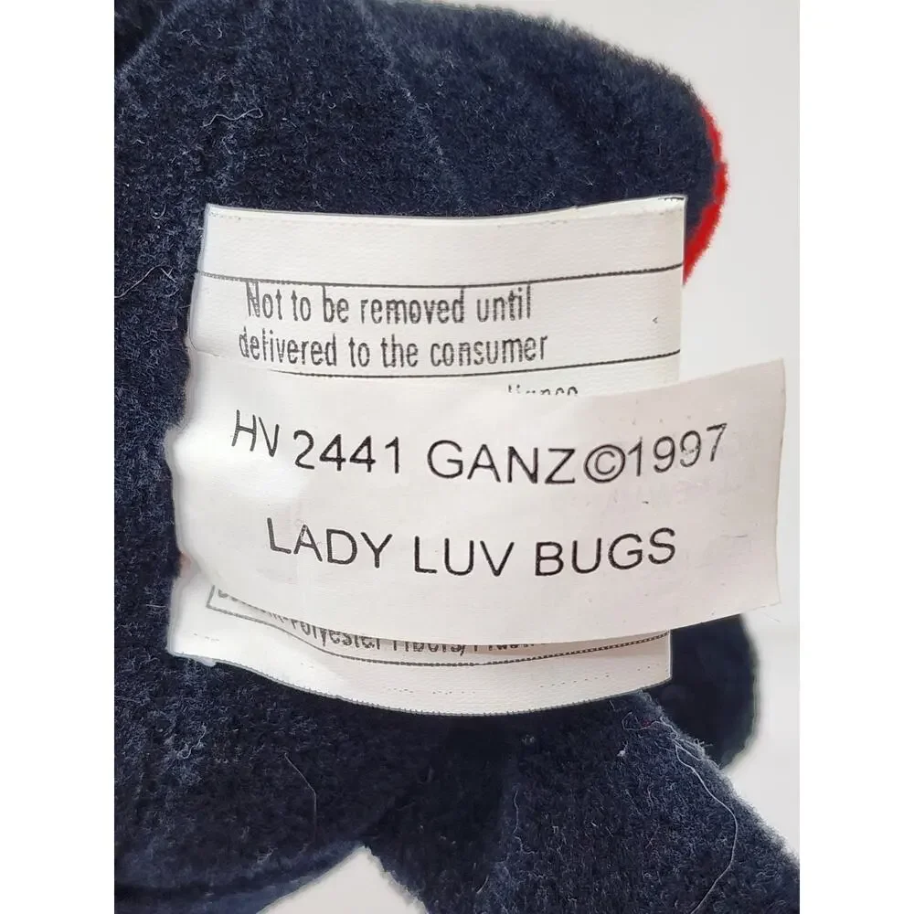 Ladybug Plush Russ “Love Bug” and Ganz 1997 Lady Luv Bugs 2 Black & Red Cute